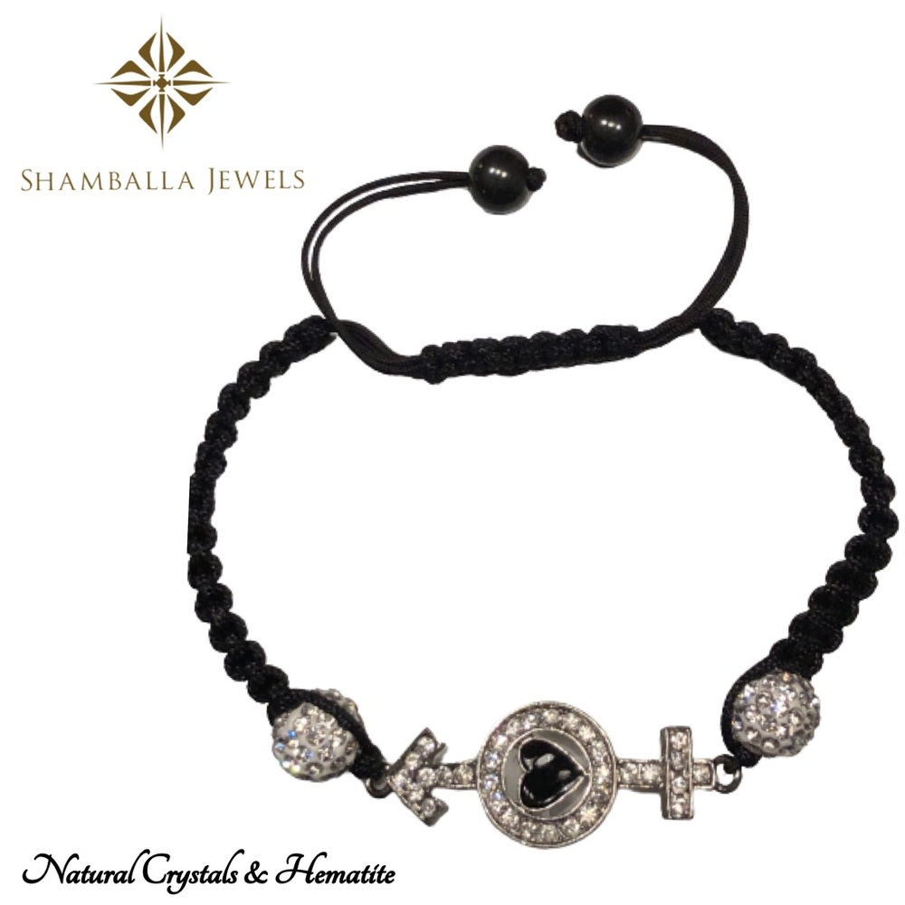 NEW Shamballa 8MM Crystals & Hematite Bead Bracelet